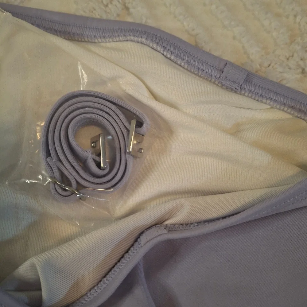 Michael Kors Size 14 One Piece Swimsuit Lavender Purple One Shoulder Convertable